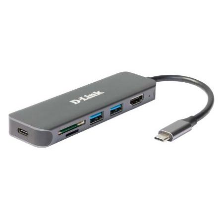 Rozbočovač USB-C DUB-2327, standard: USB 1.1, USB 2.0, USB 3.0 USB, počet portů USB: 3 Sběrnice USB 13.5 mm D-Link 35 mm