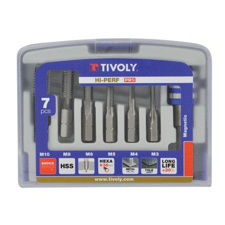 Sada závitníků, Rychlořezná ocel Strojní závitník, velikost závitu: M3 x M10 Metrické, Závitník Tivoly