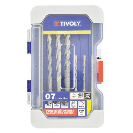 Vrták, počet kusů: 7 Středicí vrták Tivoly Mimořádně rychlý, Přesné, max. velikost: 12 mm, min. velikost: 4 mm
