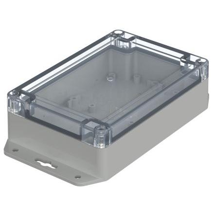 Bopla Pouzdro, řada: Euromas X IP66, IP68 S přírubou barva Světle šedá IK07 barva Čirá Polykarbonát 150 mm 45 mm 100 mm