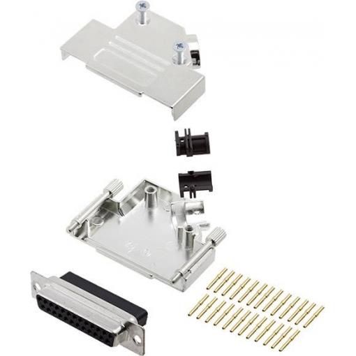 encitech D45ZK25-DBCS-K 6355-0051-13 sada D-SUB zásuvková lišta 45 ° Pólů: 25 krimpované 1 ks