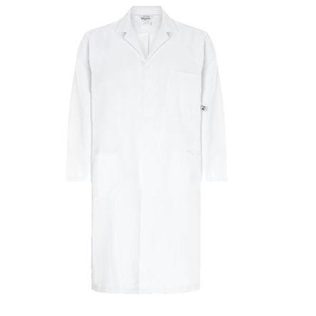Alsico Bílý laboratorní plášť, Bílá, SC: M 3, Bavlna, Polyester BS EN 13034