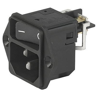 Schurter Konektor IEC C14, orientace těla: Rovný, Montáž do panelu, Šroubová svorka velikost pojistky 27.6 x 31.6 mm,