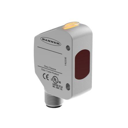 Banner Fotoelektrický snímač, řada: Q4X Červený laser Blok Konektor M12, výstup: Analogové Potlačení pozadí IP69K