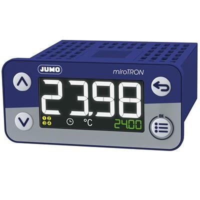 Jumo Kontrolér, řada: miroTRON Montáž do panelu, 55 °C, -10 °C 2, počet výstupů: 4, výstup: Relé 230V ac, typ řízení: