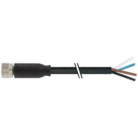 Kabel konektoru, A: Vnitřní, A: Rovný 4, 60V, IP65, IP66K, IP67 Murrelektronik Limited 3 m