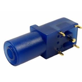 RS PRO Zásuvka na banánky, 4 mm, 1000V, 24A, Modrá, Vnitřní Pájecí, délka: 33 mm, pokovení kontaktu: Zlatá Banánek