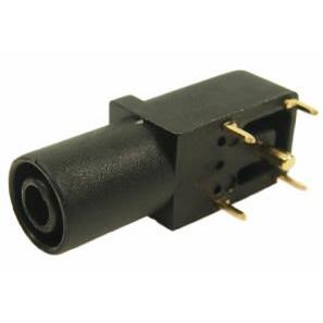 RS PRO Zásuvka na banánky, 4 mm, 1000V, 24A, Hnědá, Vnitřní Pájecí, délka: 33 mm, pokovení kontaktu: Zlatá Banánek