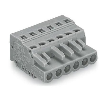 WAGO Svorka PCB, řada: 231, rozteč: 5 mm, počet řad: 1, počet kontaktů: 3, Šedá