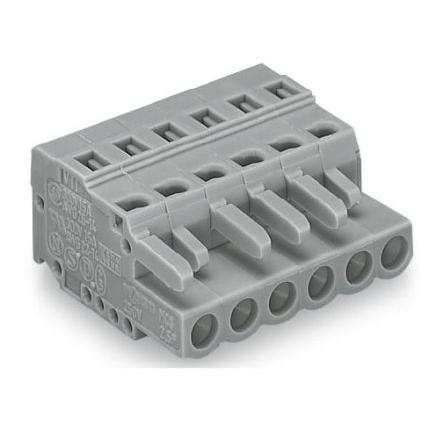 WAGO Svorka PCB, řada: 231, rozteč: 5 mm, počet řad: 1, počet kontaktů: 4, Šedá