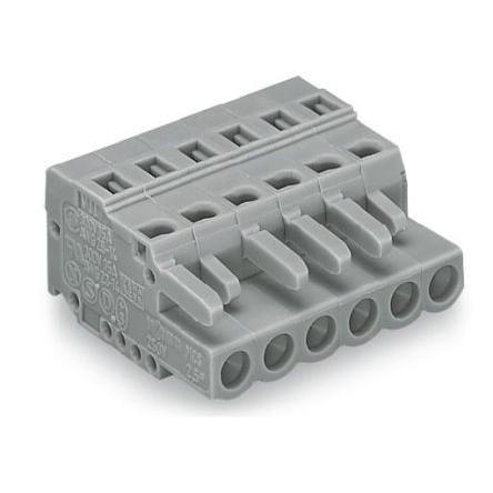 WAGO Svorka PCB, řada: 231, rozteč: 5 mm, počet řad: 1, počet kontaktů: 8, Šedá