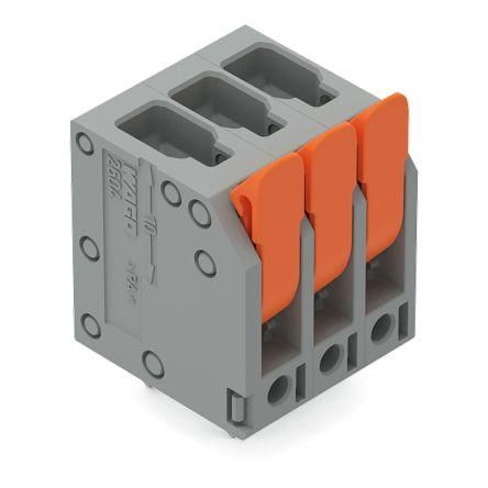 WAGO Svorka PCB, řada: 2604, rozteč: 5 mm, počet řad: 1, počet kontaktů: 4, Šedá