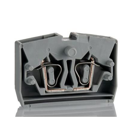 WAGO Svorkovnice, řada: 264 2.5mm², Lišta DIN Šedá, počet cest: 2 24A, 12AWG, 28 AWG, 600V Klecová svorka