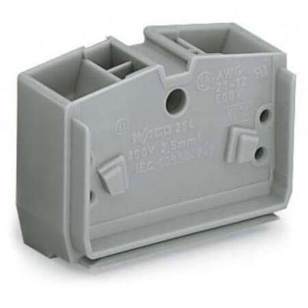 WAGO Svorkovnice, řada: 264 2.5mm², Lišta DIN Šedá, počet cest: 1 24A, 12AWG, 28 AWG, 600V Klecová svorka