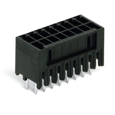 WAGO Konektor PCB, řada: 713, počet kontaktů: 8, počet řad: 2, rozteč: 5 mm, orientace těla: Rovný, 3.8 mm, Montáž na