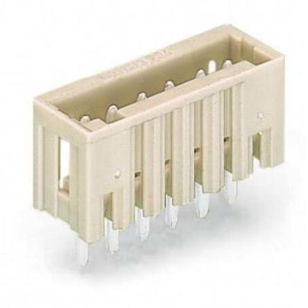 WAGO Konektor PCB, řada: 734, počet kontaktů: 6, počet řad: 1, rozteč: 3.5 mm, orientace těla: Rovný, 3.8 mm, Montáž na