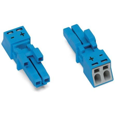 WAGO Konektor pro osvětlení, řada: 890 Kabel Vnitřní Konektor pro osvětlení Klecová svorka 16A, IP40, IP20 barva Modrá,