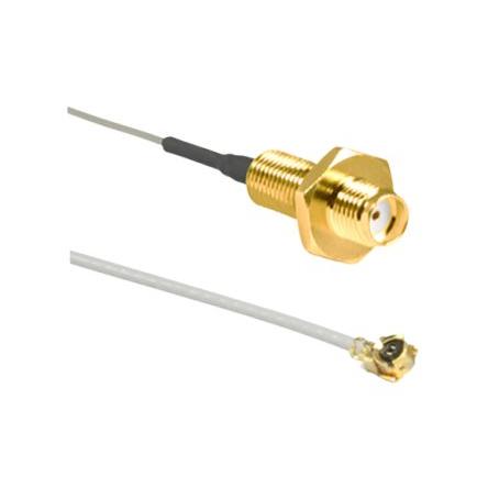 Koaxiální kabel, řada: SMA, U.FL, Šedá Fluorovaný ethylenpropylen, vnější průměr: 1.13 mm OD 100 mm 50 Ω TE Connectivity