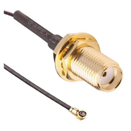 Koaxiální kabel, řada: MHF4, SMA, Šedá Perfluoralkoxyalkan, vnější průměr: 1.13 mm OD 100 mm 50 Ω TE Connectivity S