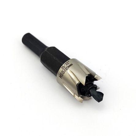 Děrovka, HSS, Dřevo, Uhlíková ocel, Hliník 20 mm 10mm hloubka řezu 11 mm RS PRO