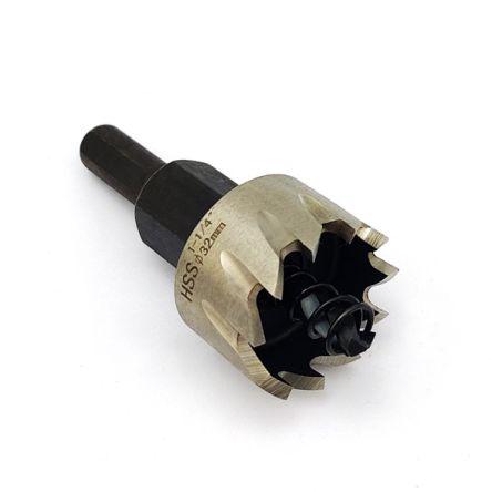 Děrovka, HSS, Hliník, Dřevo, Plastové, Uhlíková ocel 32 mm 10mm hloubka řezu 11 mm RS PRO