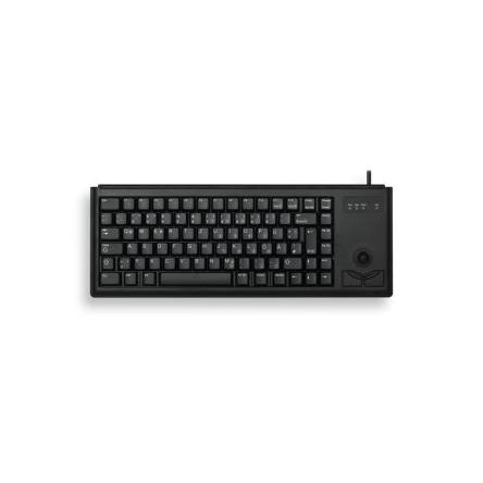 Klávesnice s trackballem, model: G84, Kabelový, Černá, USB Kompaktní QWERTY (Itálie) normální klávesy 84 x 19 mm x 370mm