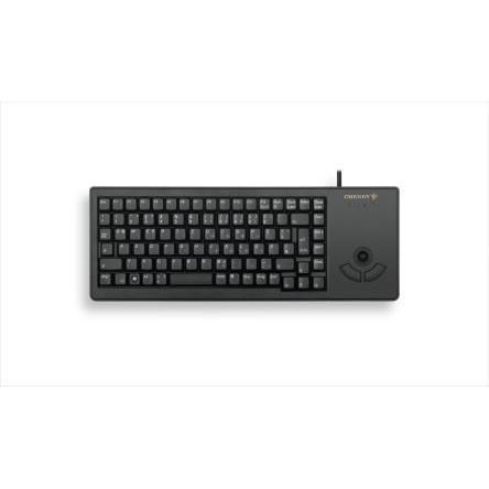 Klávesnice s trackballem, model: G84, Kabelový, Černá, USB Kompaktní QWERTY (Itálie) x 20 mm x 374mm Cherry