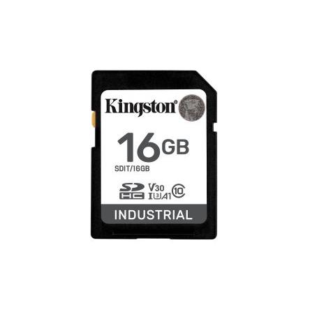 Karta SD 16 Gb SD Průmyslová třída Kingston UHS I rychlostní třída U3 85 °C -40 °C