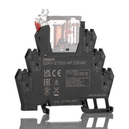 Omron Elektromechanické relé rozhraní 230V ac SPDT Lišta DIN G2RV-ST 6.8mA