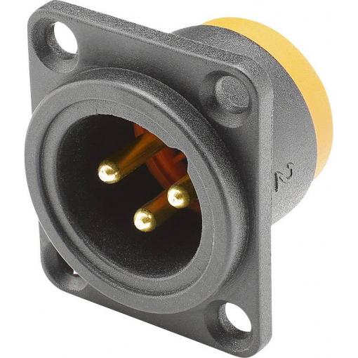 Hicon HI-X3DM-HD-B XLR konektor přírubová zástrčka Pólů: 3 černá 1 ks