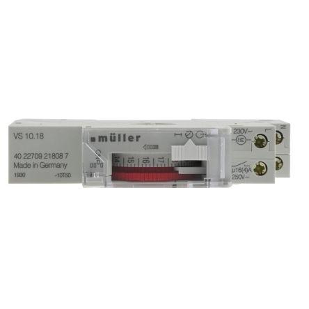 Časový spínač na lištu DIN VS VS 10.18 230V 50-60HZ, počet kanálů: 1 Muller 230V ac