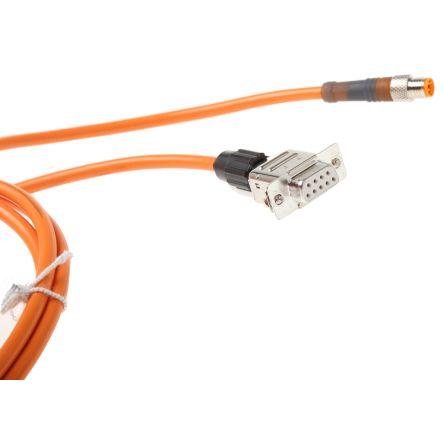 Kabel ovladače snímače, A: Vnitřní, A: Zástrčka, B: M8, B: Vnější 4, IP65 SICK