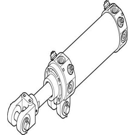 Pneumatický válec vodicích tyčí, řada: DWB 565773 Dvojčinný DWB-63-75-Y-AB-G, vývrt: 63mm Festo, délka: 75 mm