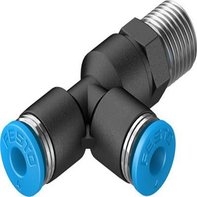 Festo Nasunovací armatura R 1/8 in 4 mm, Polybutylentereftalát, Nitrilová pryž, Polyoxymethylen (uvolňovací kroužek),