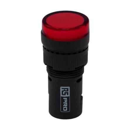 RS PRO Kontrolka Montáž do panelu LED Červená, průměr výřezu: 16 mm IP44 Kulatý 24 V ac, 24V dc