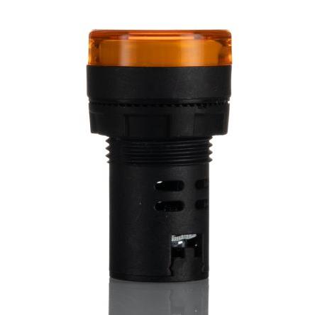 RS PRO Kontrolka Montáž do panelu LED Žlutá, průměr výřezu: 22 mm IP65 Kulatý 110 V ac, 110V dc