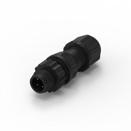 Kulatý konektor, počet kontaktů: 4, Kabel, velikost: M12 Wurth Elektronik, pohlaví kontaktu: Vnější, orientace těla: