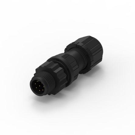 Kulatý konektor, počet kontaktů: 8, Kabel, velikost: M12 Wurth Elektronik, pohlaví kontaktu: Vnější, orientace těla: