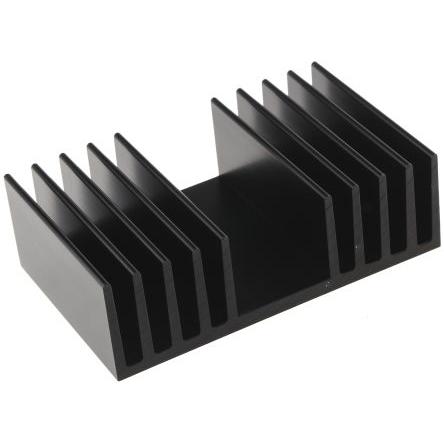 RS PRO Chladič pro Univerzální Obdélníkový Hliník 1.2K/W 37 mm 75 mm 120mm