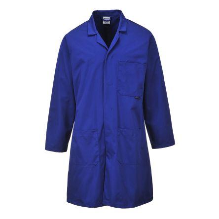 Portwest Laboratorní plášť, Královská modrá Unisex, SC: XL 3, 55 % polyester, 35 % bavlna No