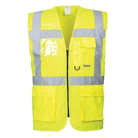 Portwest Tmavomodrá, Žlutá Polyester Reflexní vesta S