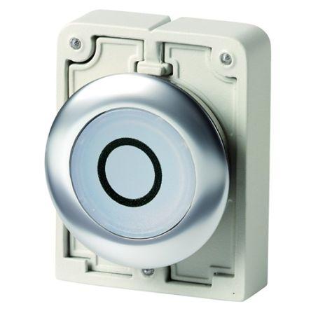 Eaton Ovladač tlačítka, řada: M30 Bílá Momentální návrat pružiny, průměr výřezu: 30.5 mm IP66, IP67, IP69