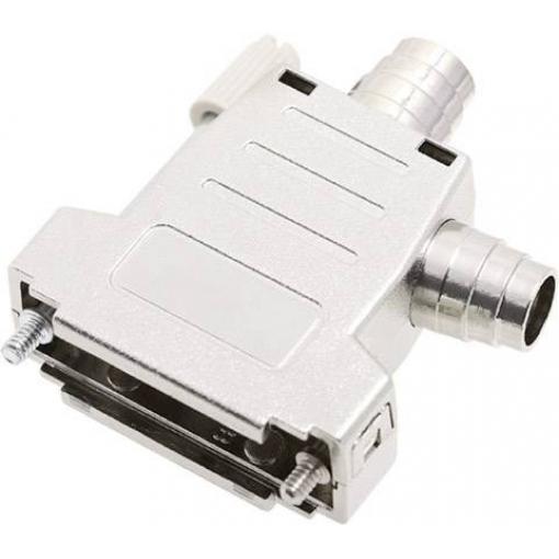 encitech DSSK-M-15-L-K 6260-0106-02 D-SUB pouzdro Pólů: 15 plast, pokovený 180 °, 45 ° stříbrná 1 ks