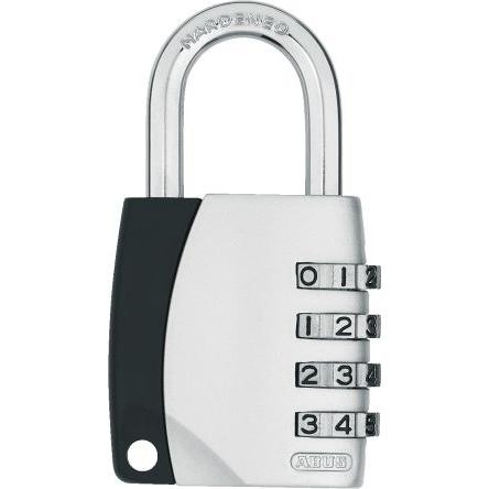 ABUS Kombinovaný visací zámek Kombinovaný visací zámek, Zinek Vnitřní 6.35 mm třmen, Stříbrná 82.5mm
