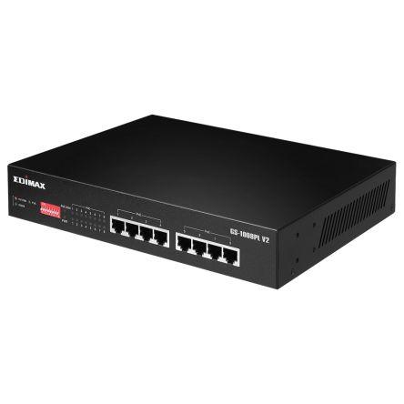 Gigabitový switch, model: GS-1008PL V2 8portový Edimax Neřízený Napájení přes síť Ethernet