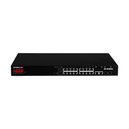 Gigabitový switch, model: GS-5216PLC 18portový 1000Mbps Edimax Inteligentní Napájení přes síť Ethernet