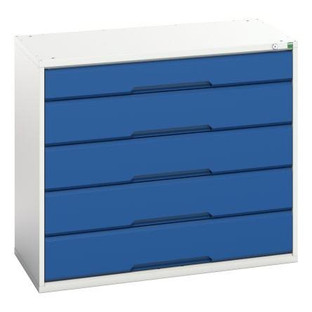 Skříňka 5 Šedá, Modrá Ocel 900 mm x 1.05m x 550 mm Bott