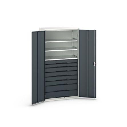 Skříň s přihrádkami 2dveřová 8, Ocelový plech uzamykatelná Stojící na podlaze Bott 2 m 1.05m 550 mm