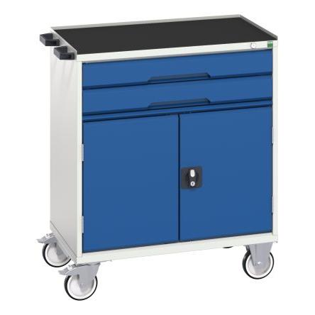 Skříňka 2zásuvková Na kolečkách, Ocelový plech, výška: 965 mm x 800mm, délka: 550 mm Bott