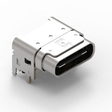 Wurth Elektronik Konektor USB C, řada: WR-COM USB 3.1 Vnitřní, orientace těla: Rovný USB typu C, 20V USB 3.1, materiál